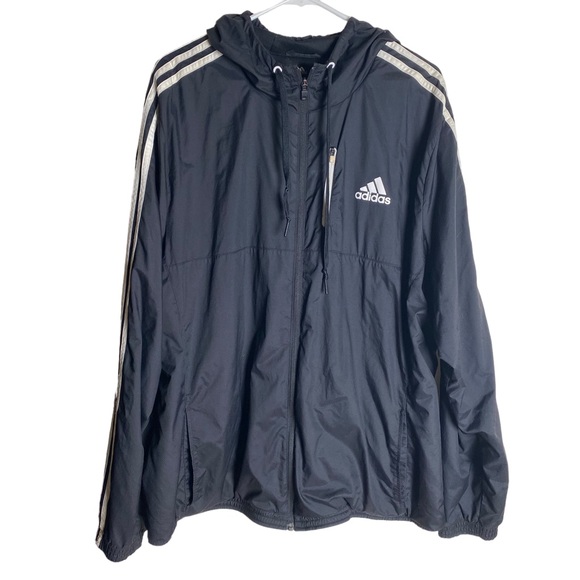 Adidas Hooded Windbreaker-front pockets ,Lightweight, full front Zip - Picture 9 of 9